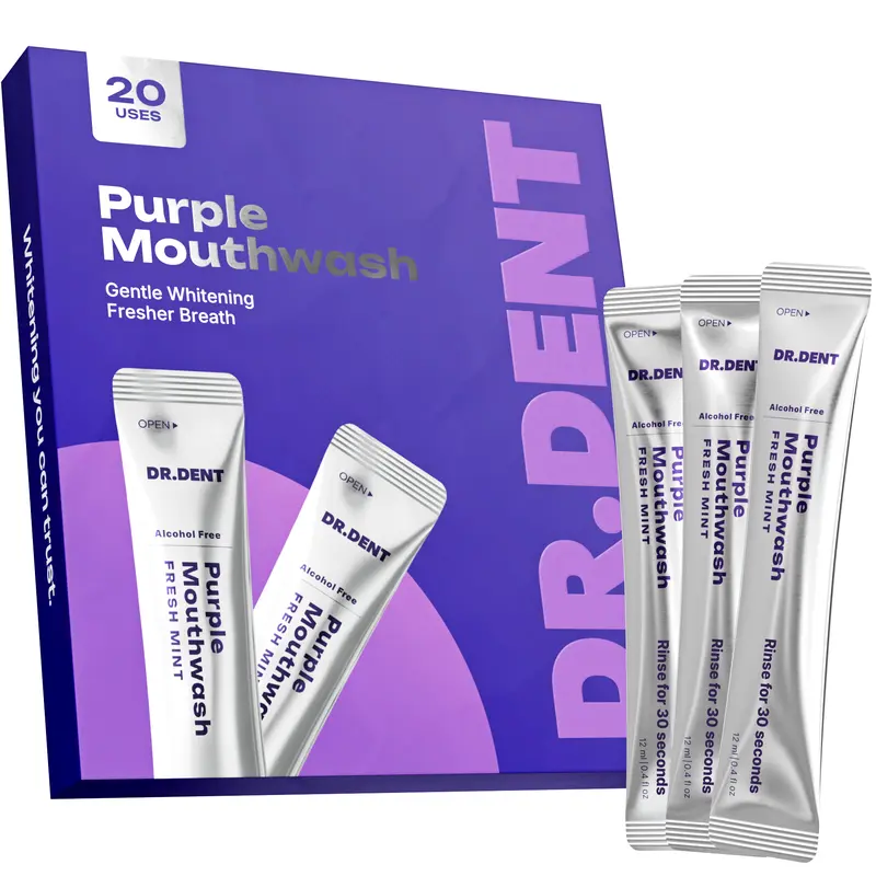 DR.DENT Purple Mouthwash - Sachets 20 Pack
