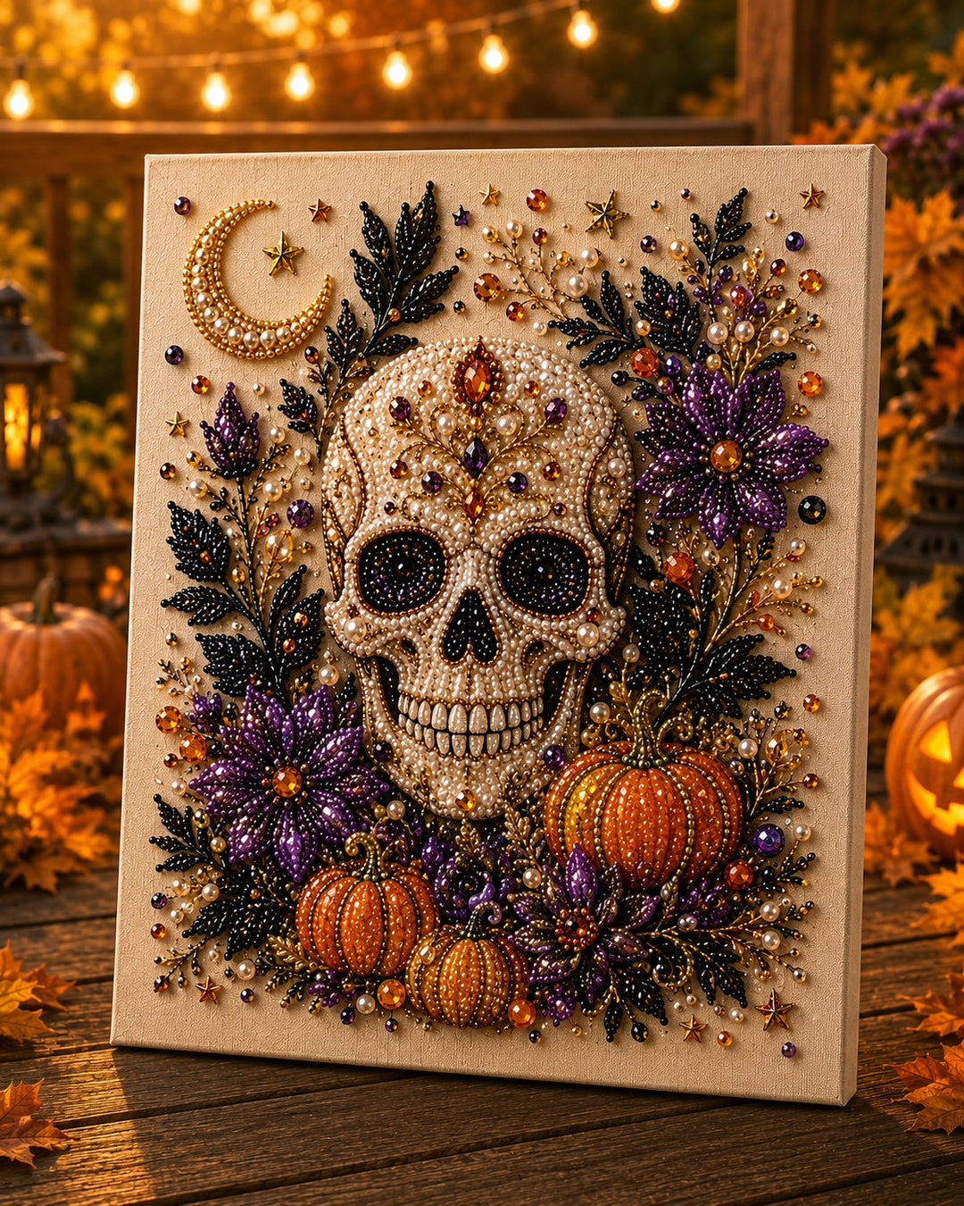 Last Day 49% OFF Halloween Pearl Painting Kit – 5D DIY Beaded Art Craft Set with Full Tools  | Spooky Pumpkin, Witch &amp; Black Cat Design  | Festive Wall Decor &amp; Unique Gift for Adults &amp; Teens