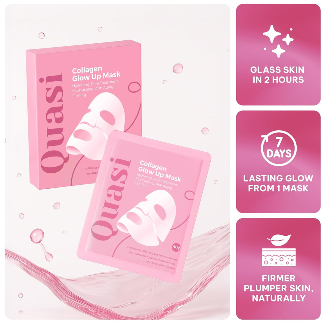 Quasi Bio-Collagen Face 4-Pack - Niacinamide &amp; Collagen Overnight Hydration