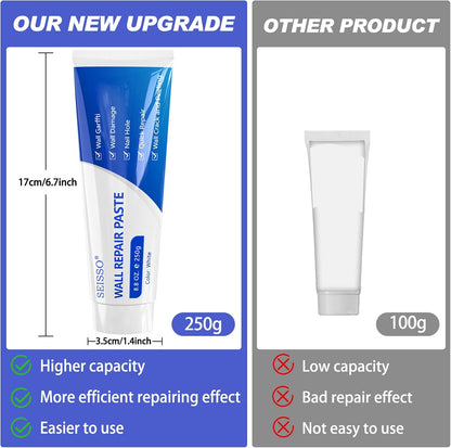 🏠 Wall Repair Paste for Cracks & Holes – Free Nozzle, Scraper & Sandpaper Kit Included