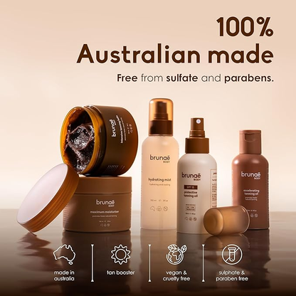 Brunae Body Tanoholic Duo - Accelerating Tanning Oil & Tanning Balm for Faster, Deeper Tan