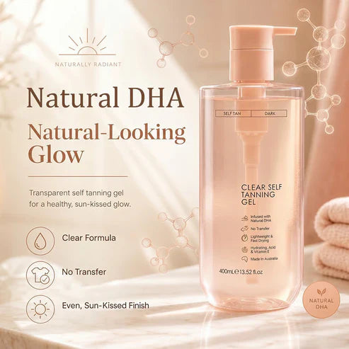 Clear Quick Dry Self Tanning Gel, Non-Stain Rinse-Free Tanner for Sensitive Skin☀️