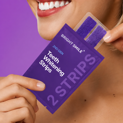 🏆Flash Sale-Purple Whitening Strips🦷Non Sensitive Teeth Whitening , Peroxide-Free-ABB8