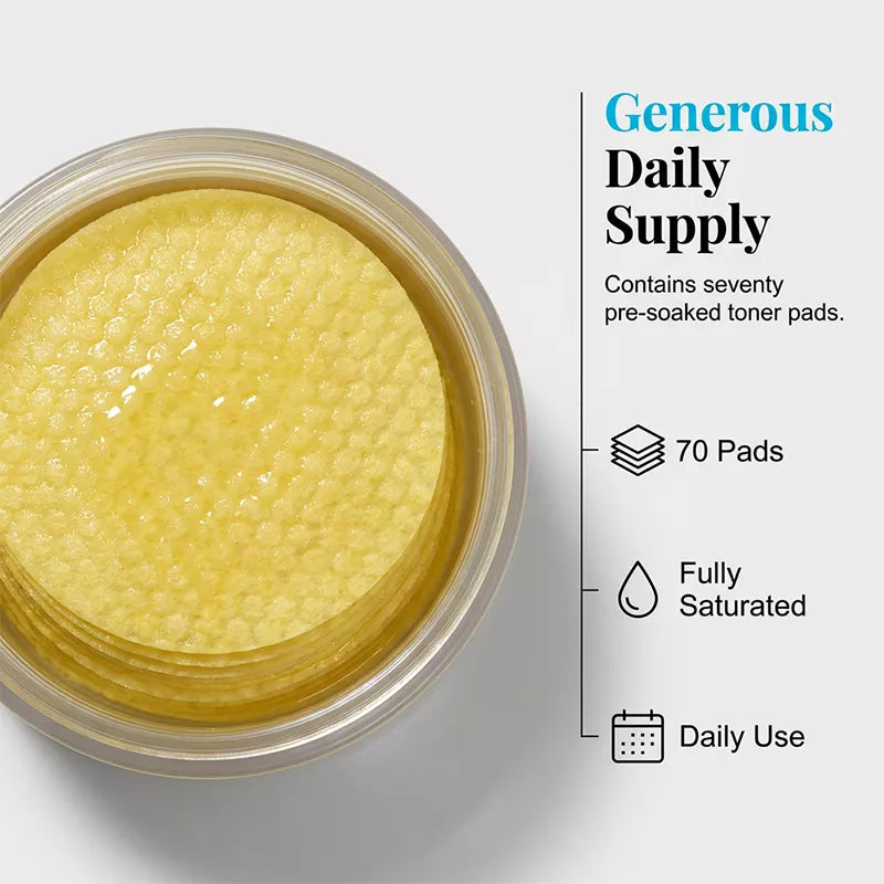 Kojic Acid Turmeric TX Toner Pad 70pads, Dark Spot & Pigmentation Care for Uneven Skin Tone