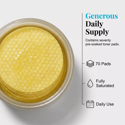 Kojic Acid Turmeric TX Toner Pad 70pads, Dark Spot & Pigmentation Care for Uneven Skin Tone