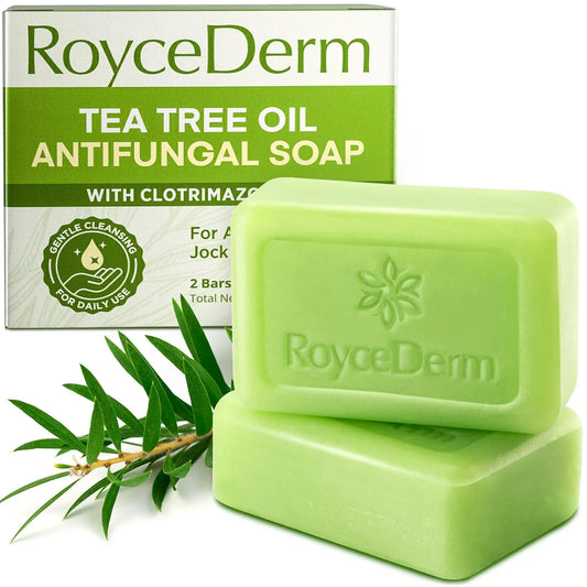 RoyceDerm Tea Tree Oil Antifungal Soap – Daily Gentle Cleansing & Antifungal Care