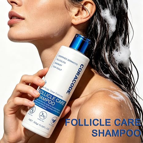Folliculitis Shampoo for Itchy, Flaky Scalp - Purifying Formula for a Soothed, Balanced Scalp &amp; Oily Scalp Care, Men &amp; Women