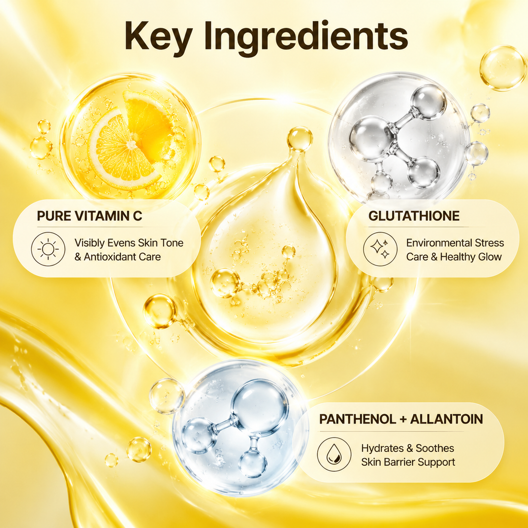 Vitamin C Booster Shot, Pure Vitamin C + Glutathione for Bright, Healthy Skin Glow