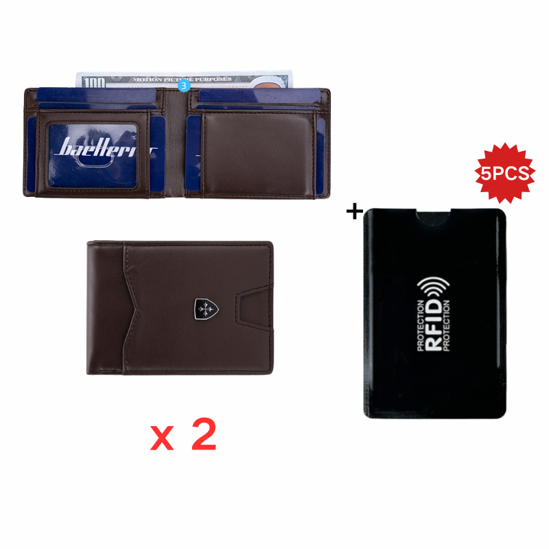Limited-Time Discount!!🏆RFID-Blocking Leather and Carbon Fiber Credit Card Holder