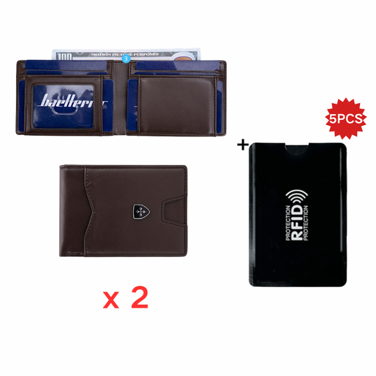 Limited-Time Discount!!🏆RFID-Blocking Leather and Carbon Fiber Credit Card Holder