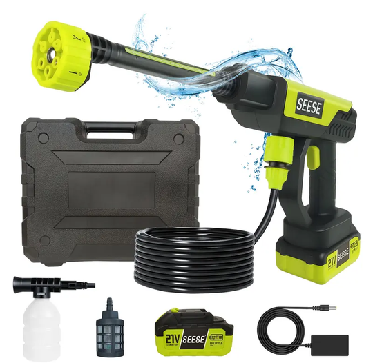 SEESE Cordless Pressure Washer and Single Port Charger Base, Bottle Portable Washer for Car,Home Cleaning &amp; Garden Watering