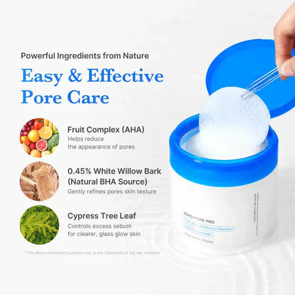 Zero Pore Pads (AHA + BHA) | Korean No.1 Viral Toner Pads