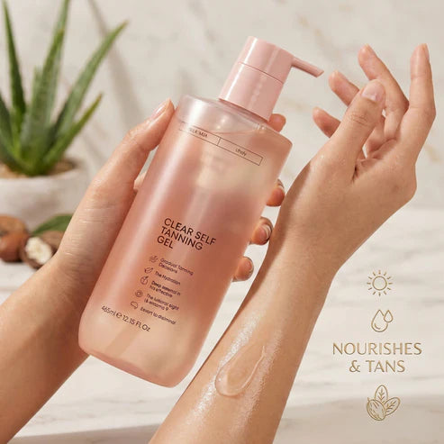 Clear Quick Dry Self Tanning Gel, Non-Stain Rinse-Free Tanner for Sensitive Skin☀️