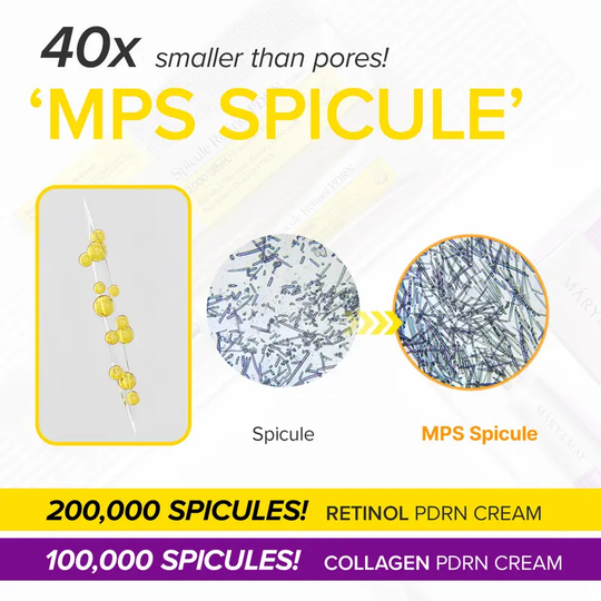 [Mary&amp;May Official] NEW Spicule PDRN Cream DUO - Micro-Spicules, Collagen Firming &amp; Retinol Wrinkle Care, Gentle Daily Use, for All Skin Types