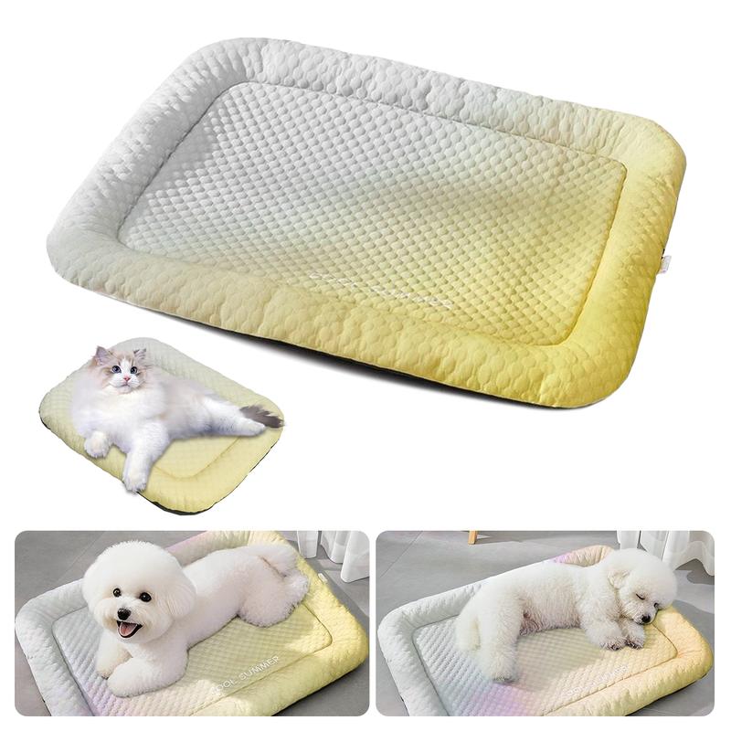 💖❄️Pet Cooling Mat for Dogs &amp; Cats 🐾 Naturally Cool Ice-Silk Pad • Breathable, Washable &amp; Soft 🐶🐱