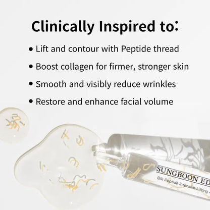 ✨Silk Lifting Peptide Ampoule: Korean Anti-Aging Serum for Wrinkle Care & Plumping