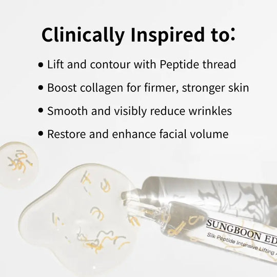 ✨Silk Lifting Peptide Ampoule: Korean Anti-Aging Serum for Wrinkle Care &amp; Plumping