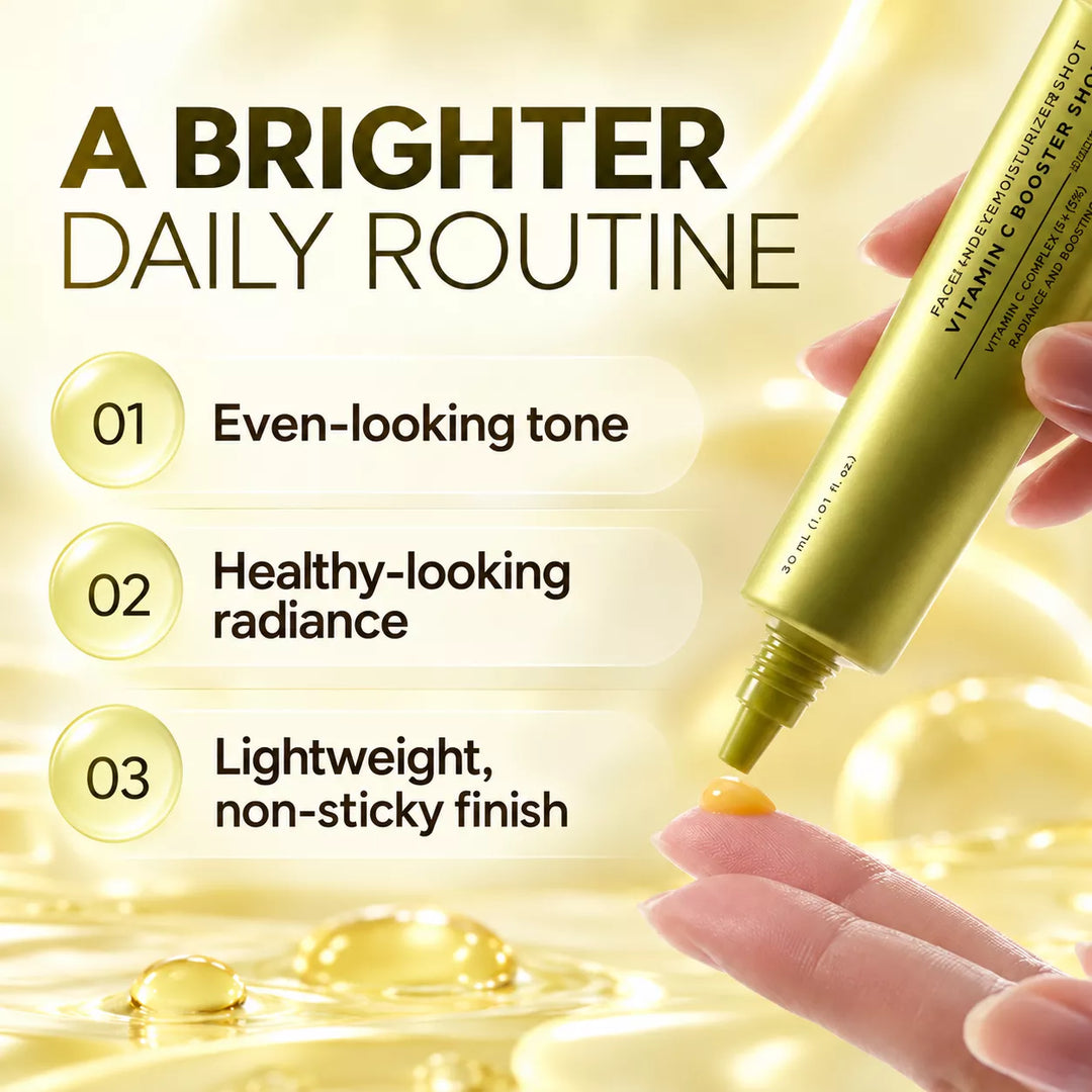 Vitamin C Booster Shot, Pure Vitamin C + Glutathione for Bright, Healthy Skin Glow