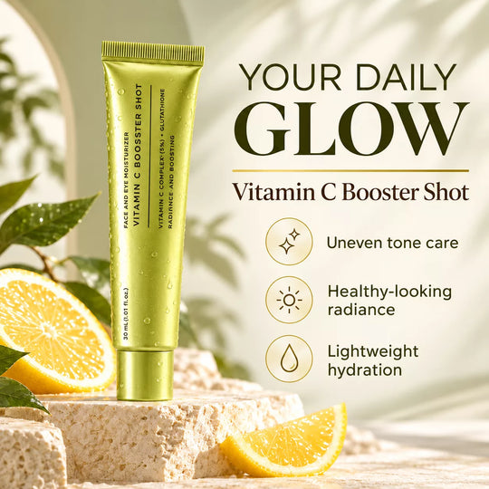 Vitamin C Booster Shot, Pure Vitamin C + Glutathione for Bright, Healthy Skin Glow