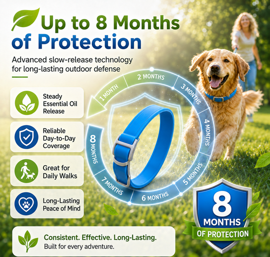 LIMITED TIME 50% OFF!🎁50K+ SOLD!🏆 Natural Essential Oil Pet Pest Repellent Collar - Adjustable Fit &amp; Lightweight