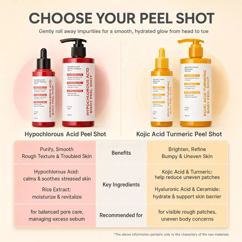 Kojic Acid Turmeric Peel Shot Duo For Face & Body