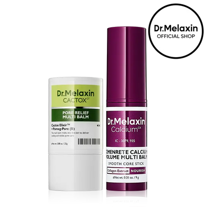 [Dr.Melaxin Official] Cactox & Collagen Multi Pore Firming Duo with Cactus Cooling & Eye Care Stick for Visible Pore Refining and Skin Repair