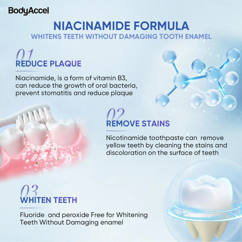 💖Niacinamide Whitening Toothpaste🦷Pearly White Teeth Revealed🦷Your Smile&
