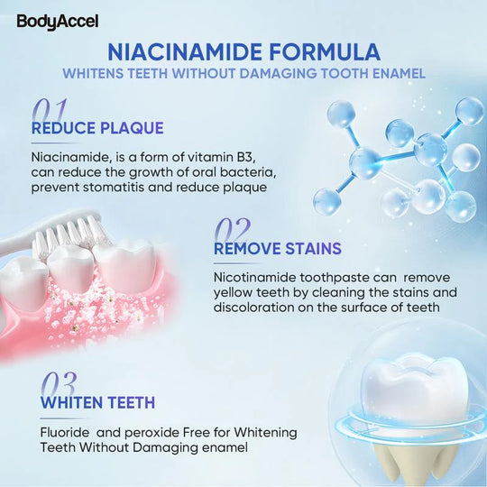 💖Niacinamide Whitening Toothpaste🦷Pearly White Teeth Revealed🦷Your Smile&