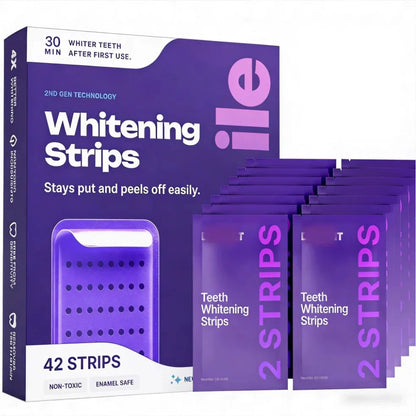 🏆Flash Sale-Purple Whitening Strips🦷✨Non Sensitive Teeth Whitening , Peroxide-Free-ABB8