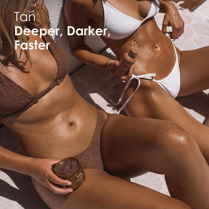 Brunae Body Tanoholic Duo - Accelerating Tanning Oil & Tanning Balm for Faster, Deeper Tan