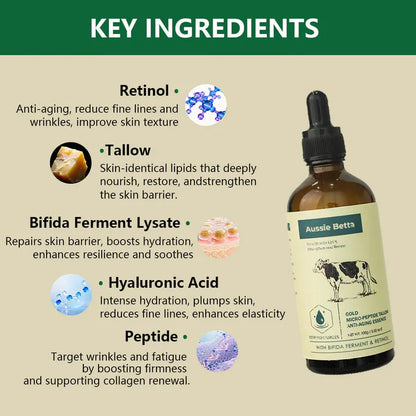 Aussie Betta Golden Micro-Peptide Tallow Serum-Gentle Anti-Aging for Sensitive Skin