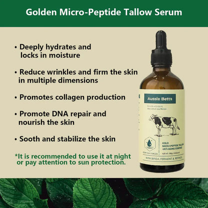 Aussie Betta Golden Micro-Peptide Tallow Serum-Gentle Anti-Aging for Sensitive Skin