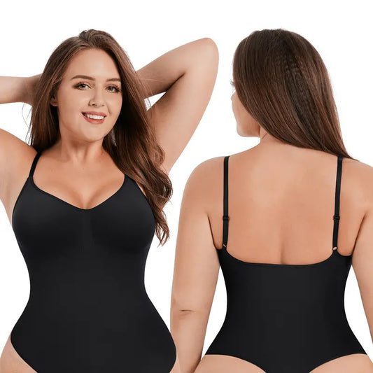 FeelinGirl Seamless Covered Bust Jumpsuit Thong Bodysuit Fit Comfort Slimming Womenswear 1 Breathable Hip Tops Soft Deals For You Days Body Hugging bodysuit shapewear Summervibes