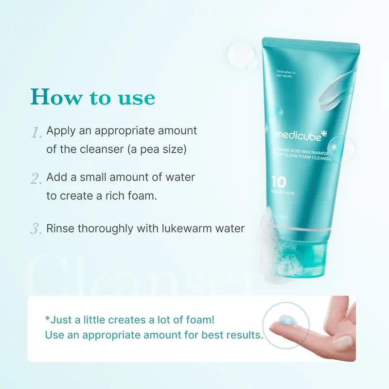 [NEW] Azelaic Acid Gummy Whip Cleanser | Cleansing Foam For Troubled Skin | Use After Spot Care &amp; Excess Sebum Control | Niacinamide, Glycerin | Soothing, Pore Cleansing Face Wash | Korean Skincare