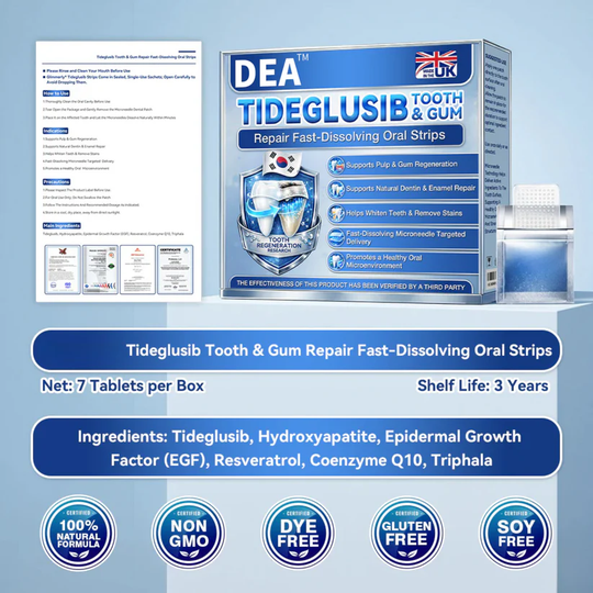 DEA® 🦷 Tideglusib Fast‑Dissolving Tooth &amp; Gum Repair Oral Strips 💥🎉