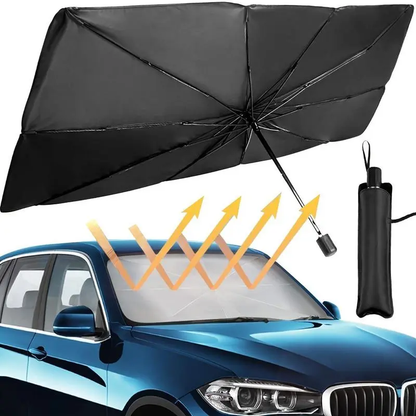 ☀️Car Sunshade – Effective Heat Insulation, UV Block & Easy Foldable Auto Windshield Protector