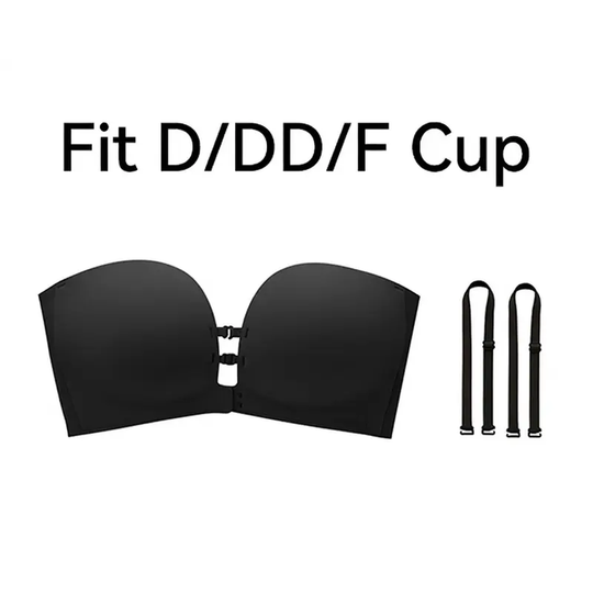 LUCKMEEY Womens Strapless Front Closure Bra Push Up Lift Bra Padded Add Cup