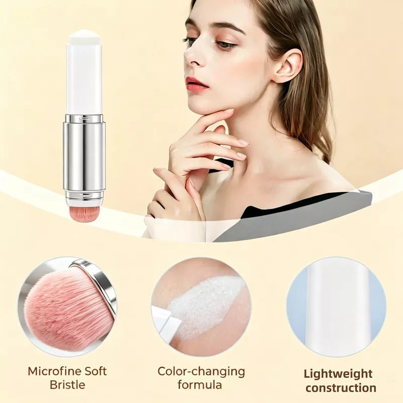 [OFFICIAL PRODUCT] Cover Cream Stick V w/ Detachable Brush - Korean Skin Care Color-Changing Foundation Stick with Collagen Capsules