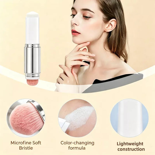[OFFICIAL PRODUCT] Cover Cream Stick V w/ Detachable Brush - Korean Skin Care Color-Changing Foundation Stick with Collagen Capsules