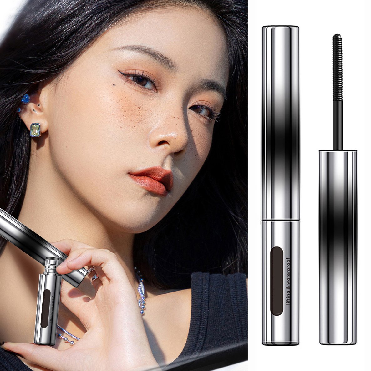 💜LAATSTE DAG: KOOP 1, KRIJG 1 GRATIS!!💜 3D Natuurlijke Krullen& Wimperverlenging met een wimperijzer en mascara