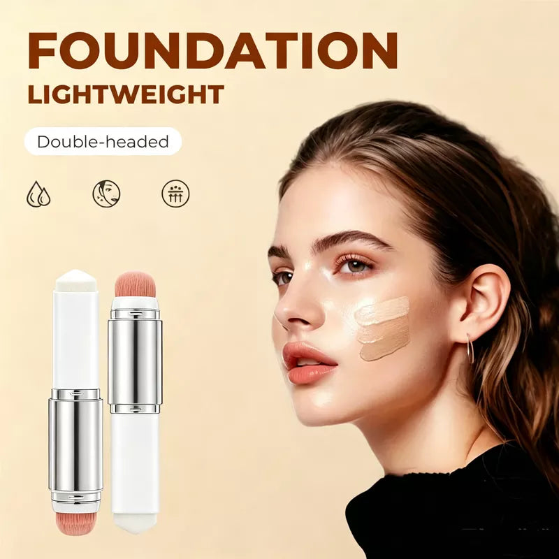 [OFFICIAL PRODUCT] Cover Cream Stick V w/ Detachable Brush - Korean Skin Care Color-Changing Foundation Stick with Collagen Capsules