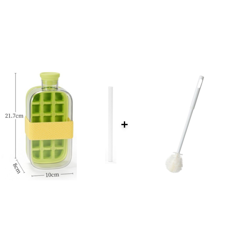 2-in-1 Ice Cube Maker Water Bottle Built-In Ice Tray, Food-Grade Silicone, Bpa-Free. Make Ice &amp; Store Water In One Bottle – Ideal For Gym, Office &amp; Travel! ‍♂