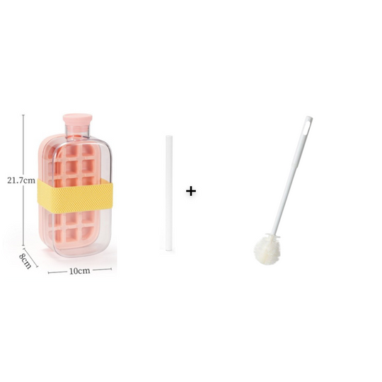 2-in-1 Ice Cube Maker Water Bottle Built-In Ice Tray, Food-Grade Silicone, Bpa-Free. Make Ice &amp; Store Water In One Bottle – Ideal For Gym, Office &amp; Travel! ‍♂