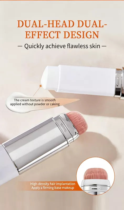[OFFICIAL PRODUCT] Cover Cream Stick V w/ Detachable Brush - Korean Skin Care Color-Changing Foundation Stick with Collagen Capsules