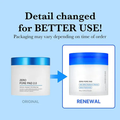 Zero Pore Pads (AHA + BHA) | Korean No.1 Viral Toner Pads