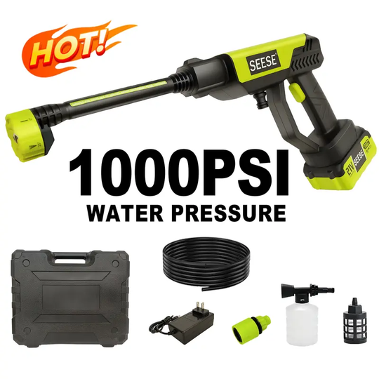 SEESE Cordless Pressure Washer and Single Port Charger Base, Bottle Portable Washer for Car,Home Cleaning &amp; Garden Watering