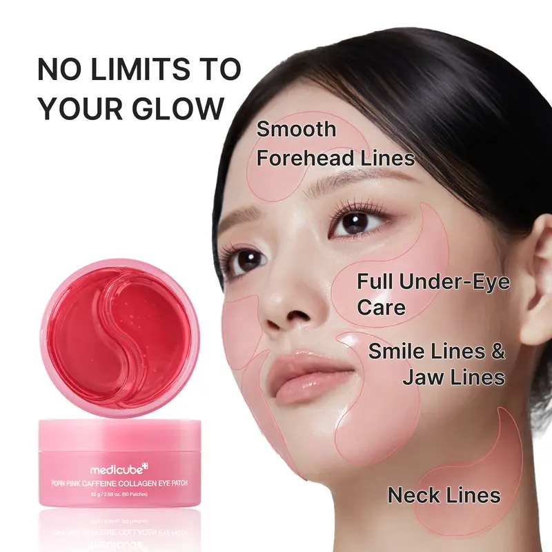 [medicube] PDRN Pink Caffeine Collagen Eye Patch for Night Care