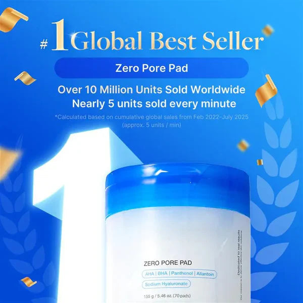 Zero Pore Pads (AHA + BHA) | Korean No.1 Viral Toner Pads