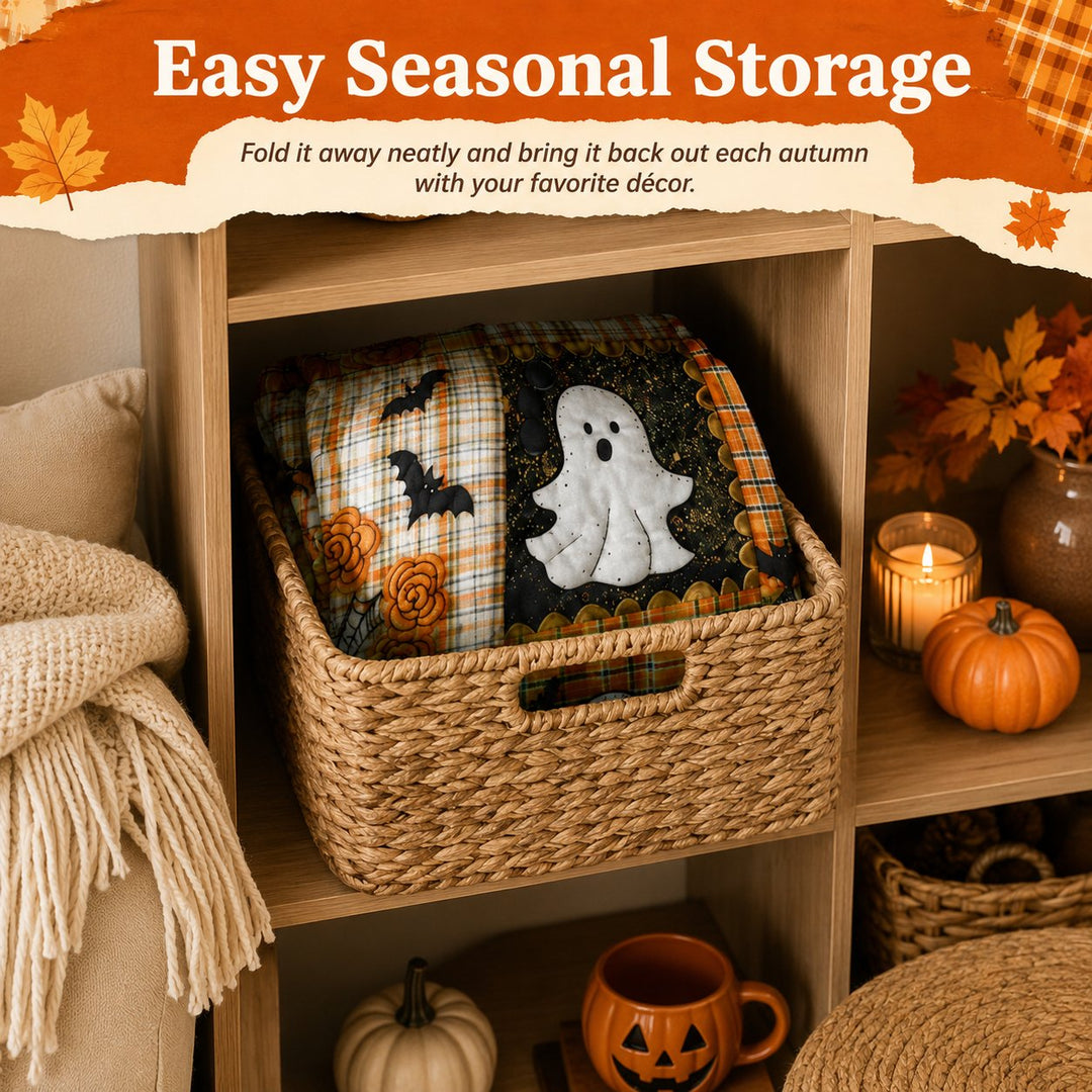 LAST DAY SALE 40%🏆Halloween Patchwork Flannel Blanket