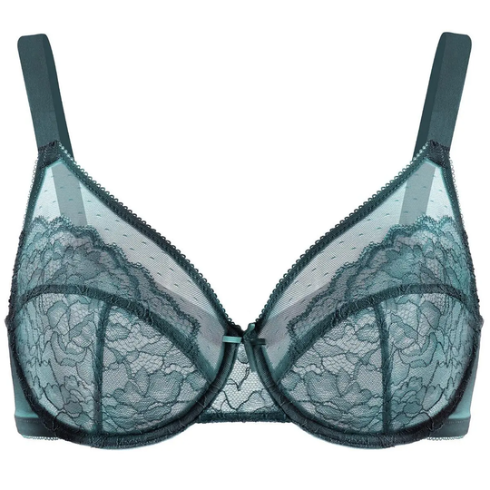 💞50K+ SOLD!👙HSIA Enchante Floral Lace Plus Size Underwire Unlined Unpadded Minimizer Full Coverage Bra Women&